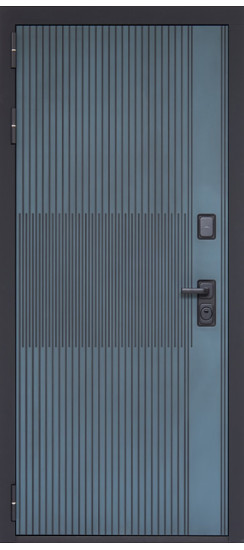 Дверь Гранит Бриони | полимерно-порошковое, цвет «муар черный металик»