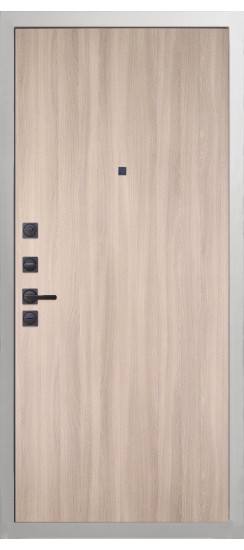 Дверь Гранит Вайт | Внешняя МДФ-панель и наличники: цвет «Белый», 10мм