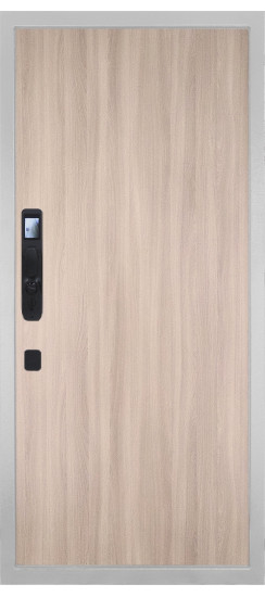 Дверь Гранит Пиано Смарт Белая | Внешняя МДФ-панель и наличники: цвет «Белый», 10мм