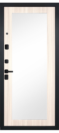 Дверь Гранит Геометрия | Внешняя МДФ-панель и наличники: цвет «Черный Крап», 16мм