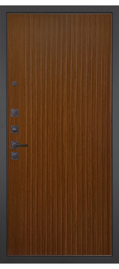 Дверь Гранит Плэй | Фрезерованная МДФ 10 мм цвет Ларче орех с черной патиной