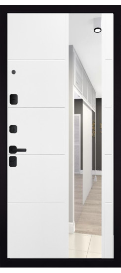 Дверь Гранит Континент | Черная, квадратная