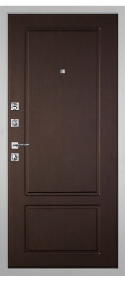 Дверь Гранит Пиано Белая | Внешняя МДФ-панель и наличники: цвет «Белый», 10мм