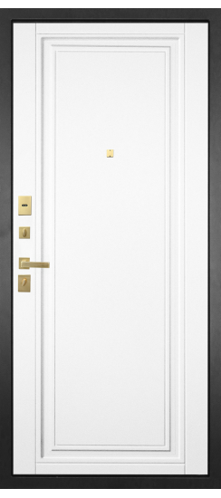 Дверь Гранит Ардеко | Внешняя МДФ-панель и наличники: цвет «Квазар черный», 10мм