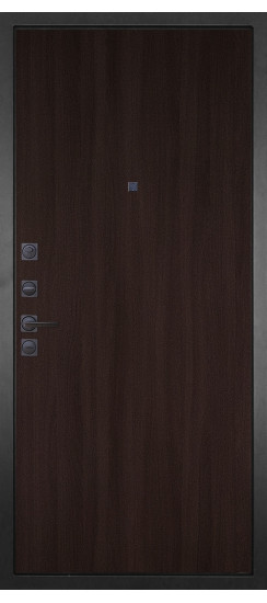 Дверь Гранит Пиано Черная | Внешняя МДФ-панель и наличники: цвет «Черный Графит», черное стекло, 10мм