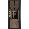Дверь Гранит Ардеко | Внешняя МДФ-панель и наличники: цвет «Квазар черный», 10мм