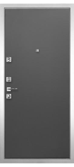 Дверь Гранит Пиано Белая | Внешняя МДФ-панель и наличники: цвет «Белый», 10мм