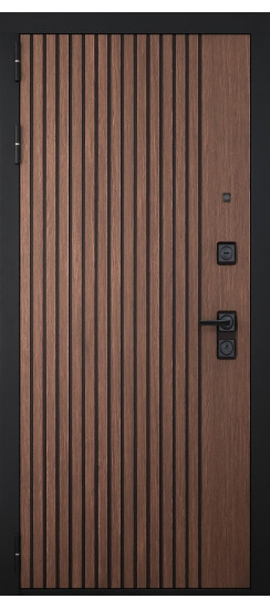 Дверь Гранит Шторм | полимерно-порошковое, цвет «Муар черный»