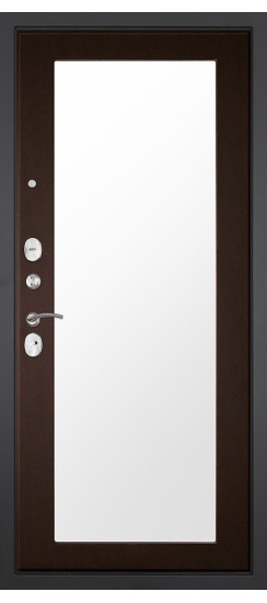 Дверь Гранит Дуэт | Внешняя МДФ-панель и наличники: цвет «Бетон темный», 10мм.