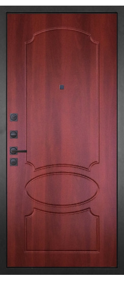 Дверь Гранит Бриони | полимерно-порошковое, цвет «муар черный металик»