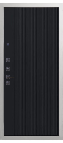 Дверь Гранит Вайт | Внешняя МДФ-панель и наличники: цвет «Белый», 10мм