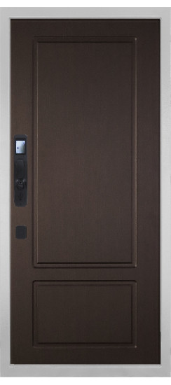 Дверь Гранит Пиано Смарт Белая | Внешняя МДФ-панель и наличники: цвет «Белый», 10мм