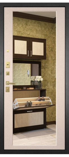 Дверь Гранит Ардеко | Внешняя МДФ-панель и наличники: цвет «Квазар черный», 10мм