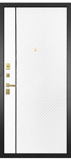 Дверь Гранит Ардеко | Внешняя МДФ-панель и наличники: цвет «Квазар черный», 10мм