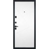 Дверь Гранит Пиано Эко | Внешняя МДФ-панель и наличники: цвет «Ель поперечная», черное стекло, 10мм.