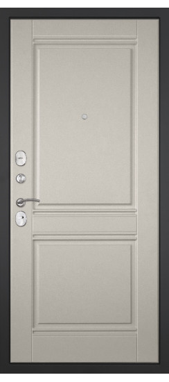 Дверь Гранит Дуэт | Внешняя МДФ-панель и наличники: цвет «Бетон темный», 10мм.