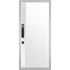 Дверь Гранит Пиано Смарт Белая | Внешняя МДФ-панель и наличники: цвет «Белый», 10мм