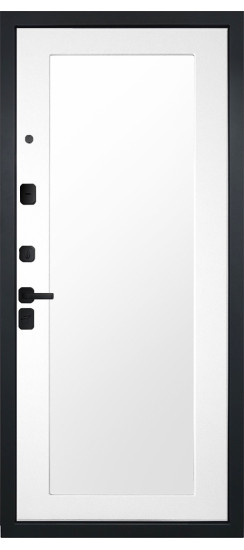 Дверь Гранит Континент | Черная, квадратная