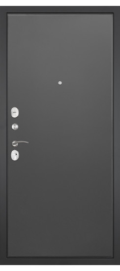 Дверь Гранит Дуэт | Внешняя МДФ-панель и наличники: цвет «Бетон темный», 10мм.