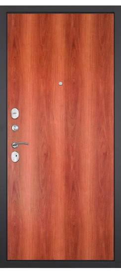 Дверь Гранит Лира | Внешняя МДФ-панель и наличники: цвет «Бетон темный», 10мм.