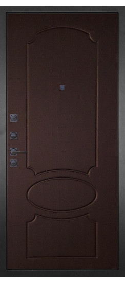 Дверь Гранит Бриони | полимерно-порошковое, цвет «муар черный металик»