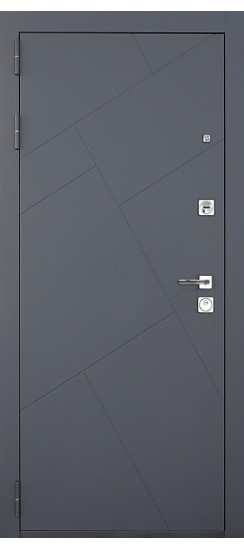 Дверь Гранит Ультра C3 | Внешняя МДФ-панель и наличники: цвет «Серый»