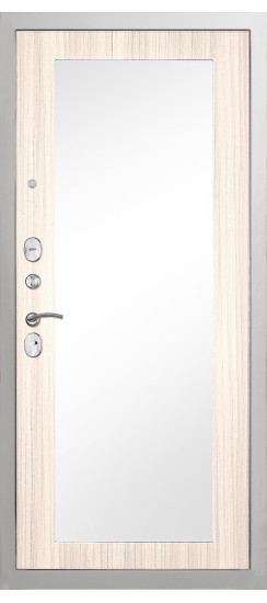 Дверь Гранит Лира Белая | Внешняя МДФ-панель и наличники: цвет «Белый», 10мм.