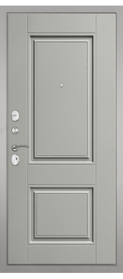Дверь Гранит Лира Белая | Внешняя МДФ-панель и наличники: цвет «Белый», 10мм.