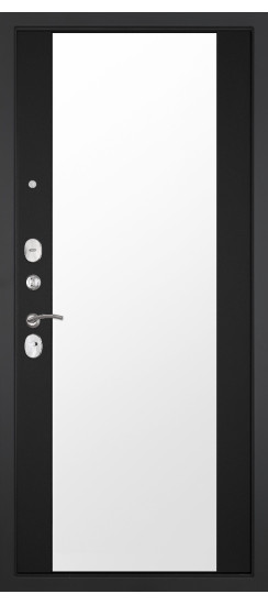 Дверь Гранит Лира | Внешняя МДФ-панель и наличники: цвет «Бетон темный», 10мм.