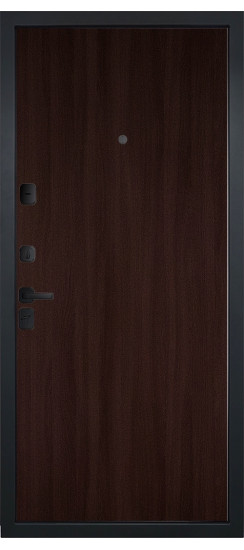 Дверь Гранит Геометрия | Внешняя МДФ-панель и наличники: цвет «Черный Крап», 16мм