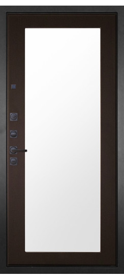 Дверь Гранит Бриони | полимерно-порошковое, цвет «муар черный металик»