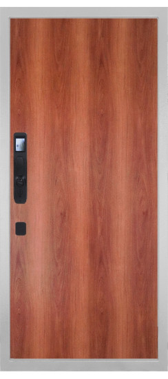 Дверь Гранит Пиано Смарт Белая | Внешняя МДФ-панель и наличники: цвет «Белый», 10мм