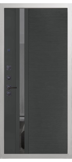 Дверь Гранит Вайт | Внешняя МДФ-панель и наличники: цвет «Белый», 10мм