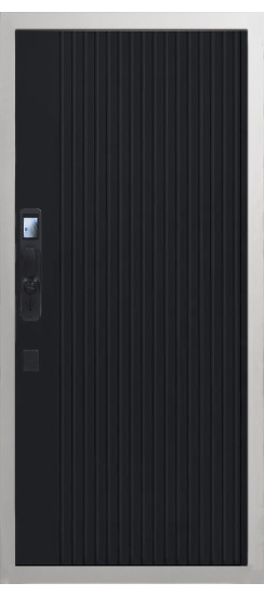 Дверь Гранит Пиано Смарт Белая | Внешняя МДФ-панель и наличники: цвет «Белый», 10мм