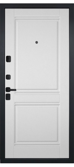 Дверь Гранит Геометрия | Внешняя МДФ-панель и наличники: цвет «Черный Крап», 16мм