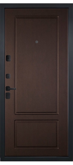 Дверь Гранит Континент | Черная, квадратная