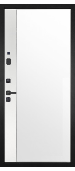 Дверь Гранит Геометрия | Внешняя МДФ-панель и наличники: цвет «Черный Крап», 16мм