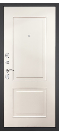 Дверь Гранит Дуэт | Внешняя МДФ-панель и наличники: цвет «Бетон темный», 10мм.