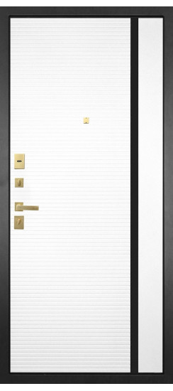 Дверь Гранит Ардеко | Внешняя МДФ-панель и наличники: цвет «Квазар черный», 10мм