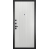 Дверь Гранит Пиано Черная | Внешняя МДФ-панель и наличники: цвет «Черный Графит», черное стекло, 10мм