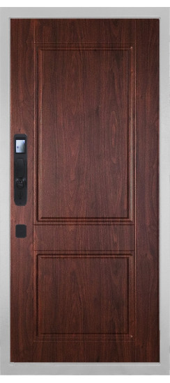 Дверь Гранит Пиано Смарт Белая | Внешняя МДФ-панель и наличники: цвет «Белый», 10мм