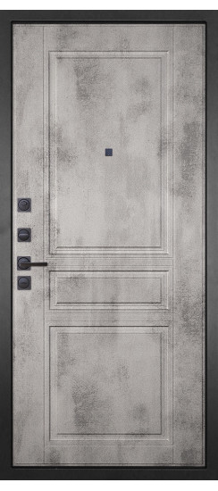 Дверь Гранит Шторм | полимерно-порошковое, цвет «Муар черный»