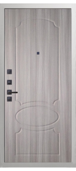 Дверь Гранит Вайт | Внешняя МДФ-панель и наличники: цвет «Белый», 10мм