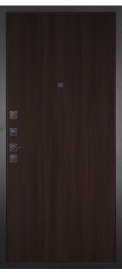 Дверь Гранит Симметрия | Внешняя МДФ-панель и наличники: цвет «Черный Графит»