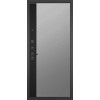 Дверь Гранит Пиано Черная | Внешняя МДФ-панель и наличники: цвет «Черный Графит», черное стекло, 10мм