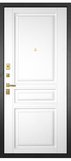 Дверь Гранит Ардеко | Внешняя МДФ-панель и наличники: цвет «Квазар черный», 10мм