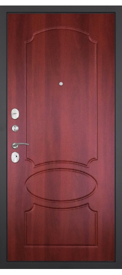 Дверь Гранит Дуэт | Внешняя МДФ-панель и наличники: цвет «Бетон темный», 10мм.