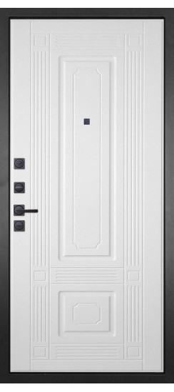 Дверь Гранит Лайт Графит | Внешняя МДФ-панель и наличники: цвет «Лайт Графит софт тач», 10 мм