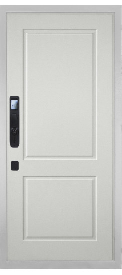 Дверь Гранит Пиано Смарт Белая | Внешняя МДФ-панель и наличники: цвет «Белый», 10мм