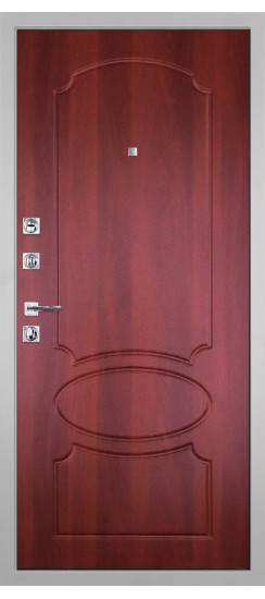 Дверь Гранит Пиано Белая | Внешняя МДФ-панель и наличники: цвет «Белый», 10мм